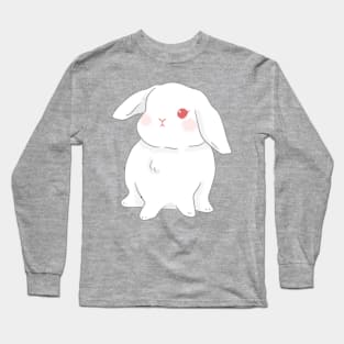 Cute Red eye White rabbit | Bunniesmee Long Sleeve T-Shirt